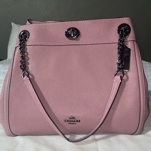 Coach Pebble Leather Hallie shoulder bag